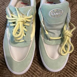 Vans Wayvee X Brighton Pastel Green White PopCush Skate Shoes Men's Size 11